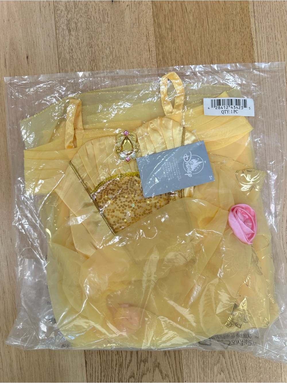 NWT Disney Store Belle Beauty & Beast Princess Costume Dress Girls Size 4 Sealed